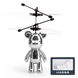 image-Cross-border new violent bear electroplating induction aircraft gesture suspension luminous flying bear anti-fall and smash-resistant helicopter