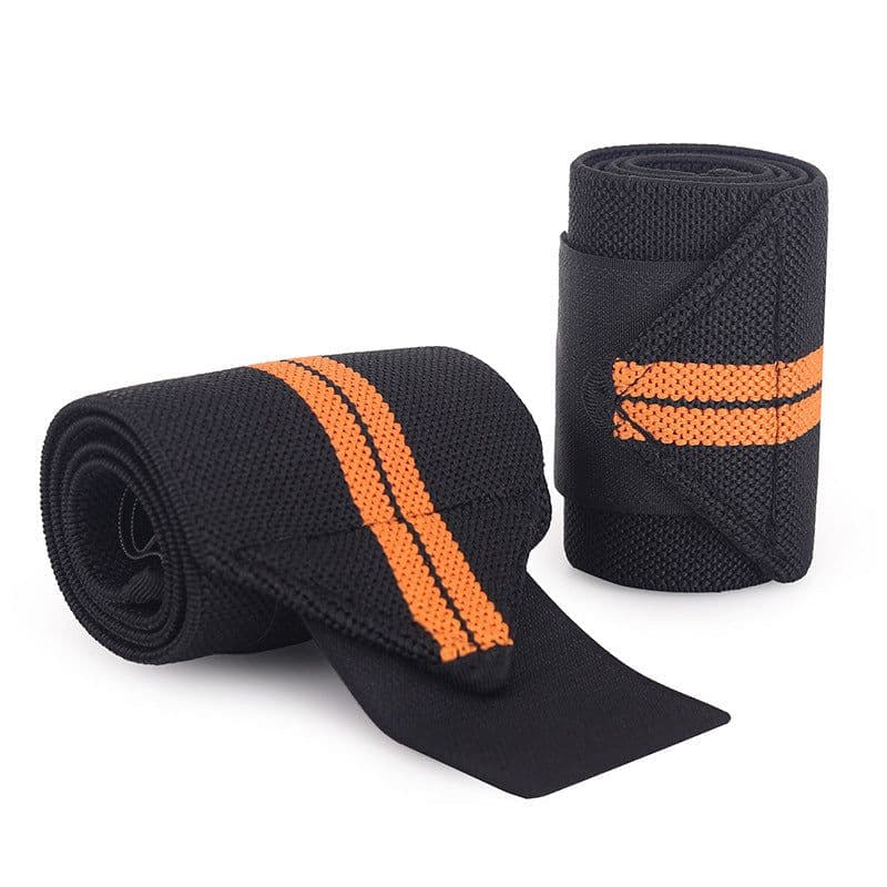 image-Sports Compression Wrist Wraps - Men's & Women's Elastic Wrist Guards 53CM White Red Stripe