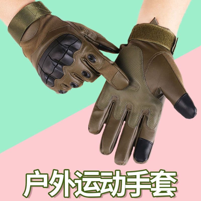 image-Outdoor Tactical Gloves - Black Long Finger
