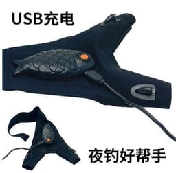 image-Led flashlight fishing maintenance camping running lighting half finger with light night fishing gloves night running with light gloves