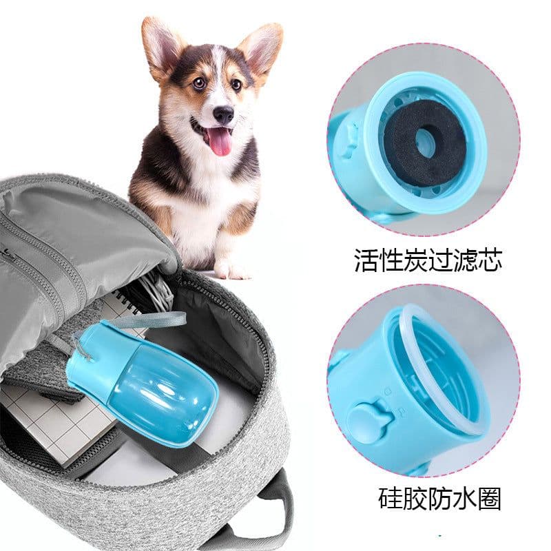 image-Cross-border quality dog folding outdoor drinking bottle going out portable pet supplies accompanying cup water cup wholesale