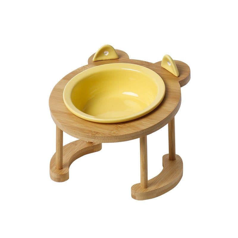 image-Cat & Dog Ceramic Double Bowl - Elevated Feeder