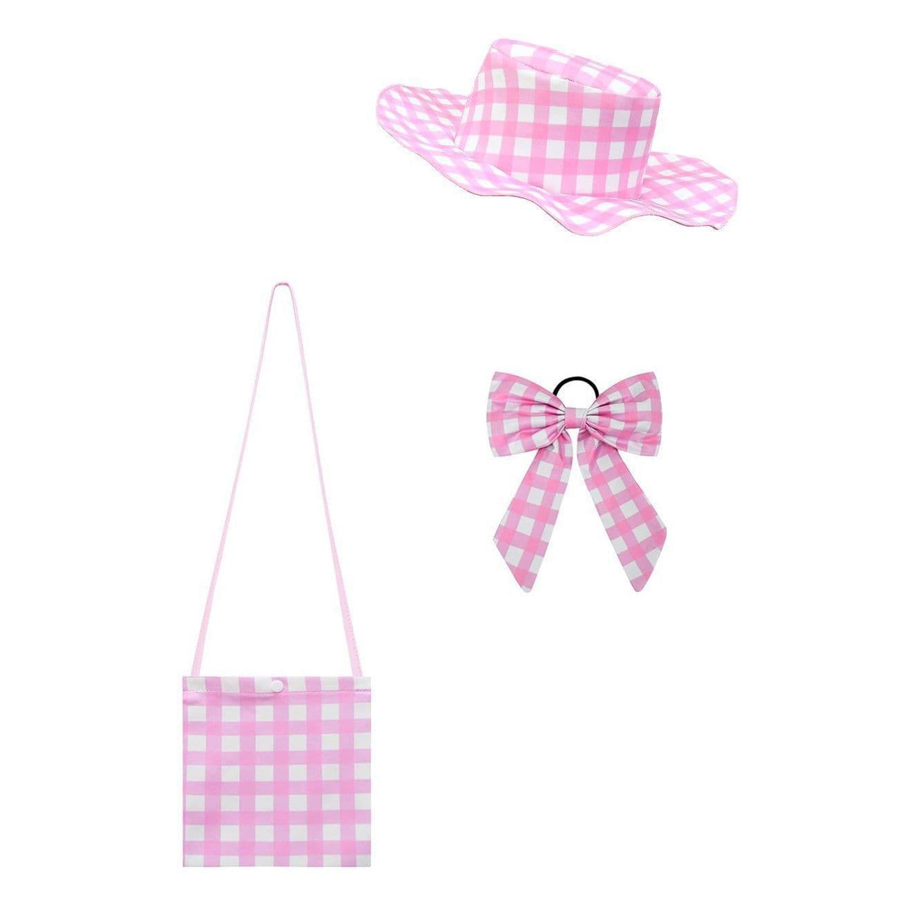 image-Barbie Character Accessories Set - Hat Bag Jewelry Bow