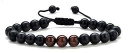 image-Cross-border Hot Selling Men's Bracelet Natural Tiger's Eye Braided Bracelet Essential Oil Aromatherapy Beads Amazon Hot Sale