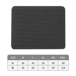 image-Tail Lianmeng Cat Litter Mat 116x66cm Black EVA