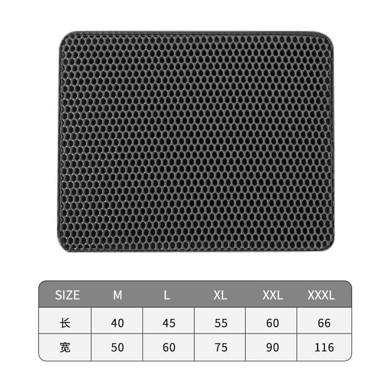 image-Tail Lianmeng Cat Litter Mat 116x66cm Black EVA