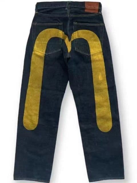 image-European and American hip-hop American style first year classic niche ins print men and women loose trendy trousers cool jeans