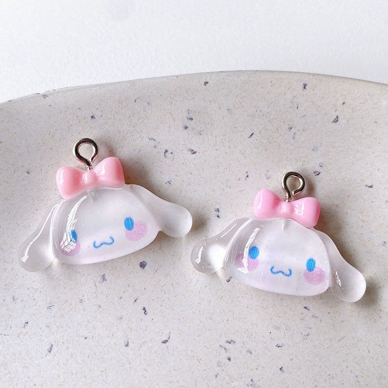 image-diy resin accessories cartoon pendant cute bunny puppy pendant cream glue mobile phone shell hair accessories material