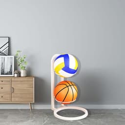 image-Five-layer basketball stand, three-layer and four-layer assembled ball rack, wrought iron rust-resistant storage rack, storage rack for organizing sports equipment