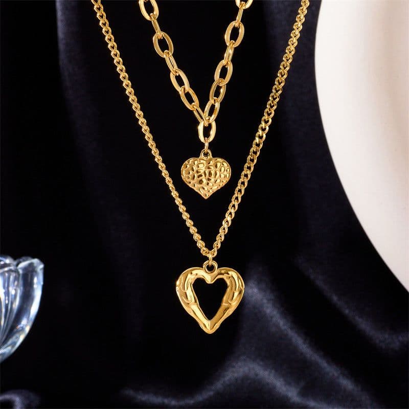 image-Titanium Steel Angel Wings Love Necklace - 41-50cm Adjustable