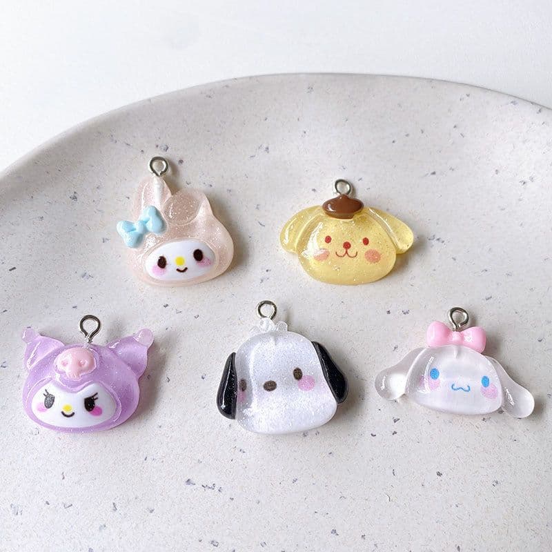 image-diy resin accessories cartoon pendant cute bunny puppy pendant cream glue mobile phone shell hair accessories material