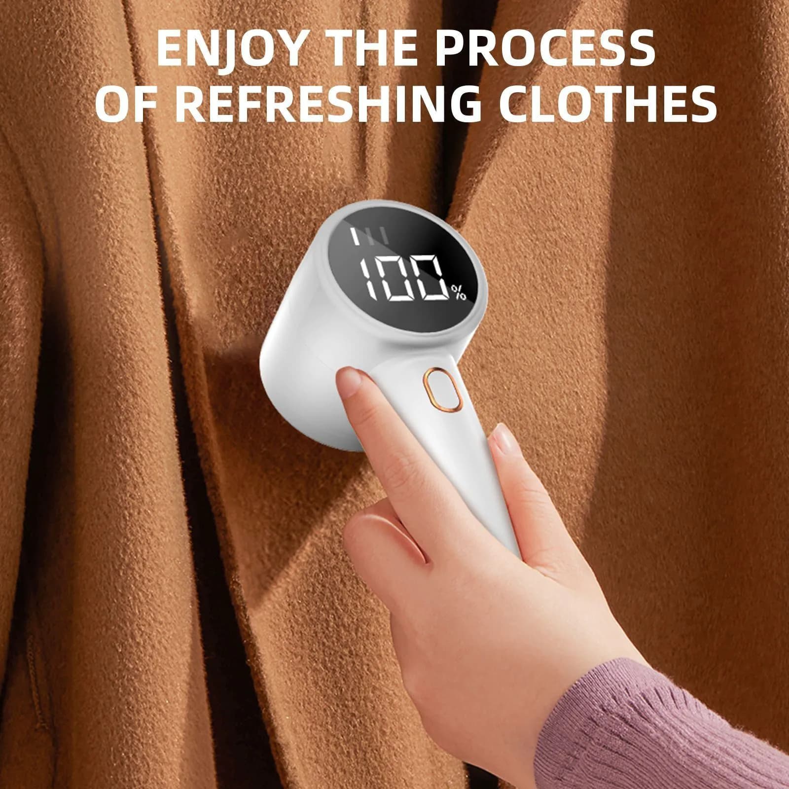 image-Cross-border digital display hair ball trimmer cordless electric high-speed household portable hair ball remover six-leaf steel knife