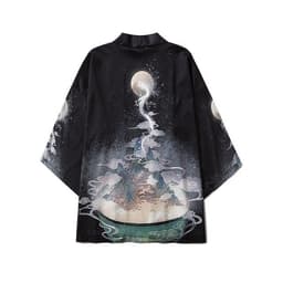 image-2021 cross-border new Japanese-style digital printing kimono men and women cloak coat pajamas cardigan summer
