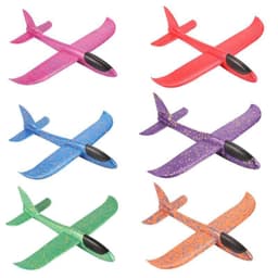 image-Foam Aircraft Throwing Glider - 48cm Orange DIY Outdoor Model for Kids 7-14