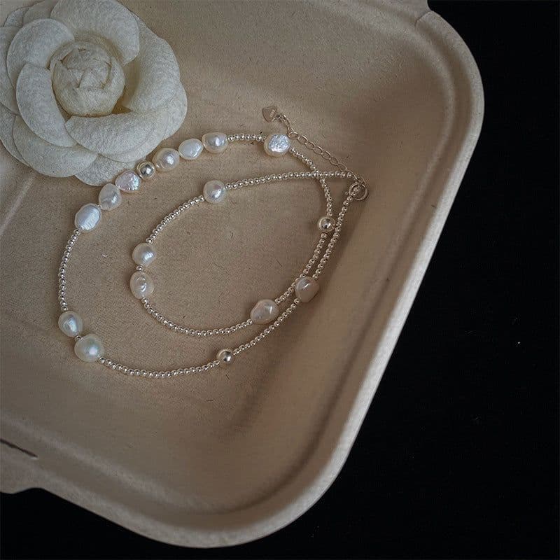 image-South Korea's Dongdaemun High-end Design Sense Personality Versatile Niche Versatile Baroque Pearl Simple Clavicle Chain