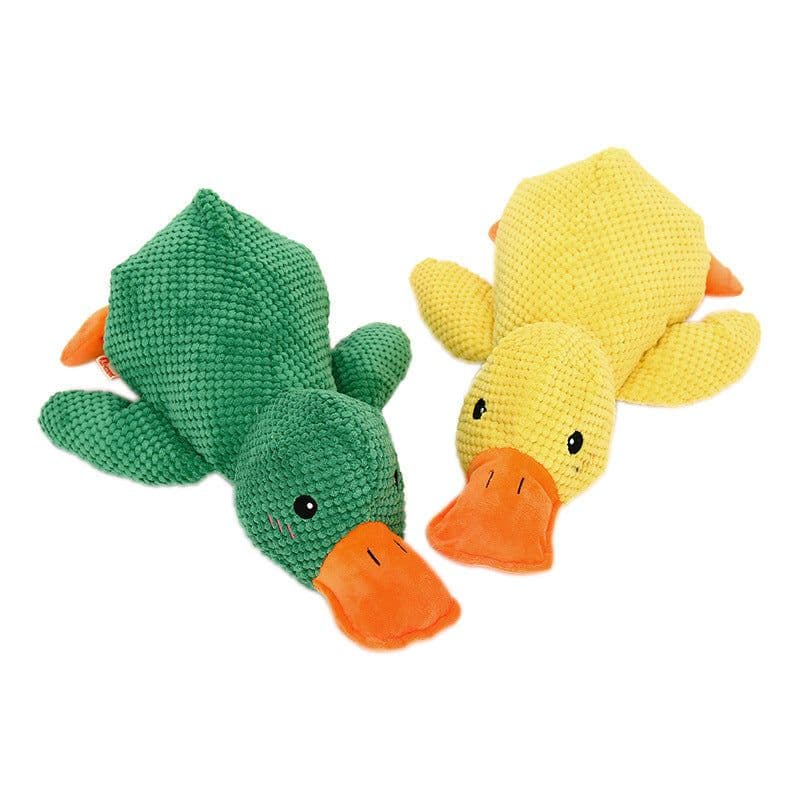 image-Dog Toy Plush Chew - Green Duck Sound Toy