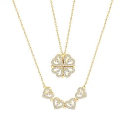 image-C211 Heart Four-Leaf Clover Necklace Women