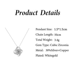 image-Four-Leaf Clover Necklace Gold Plated Clavicle Chain