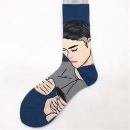image-Cotton Socks Men's Mid-Tube Casual - Cityscape
