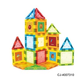 image-46pcs medium-sized color window magnetic sheet educational children's toys parent-child interaction parts changeable magnet assembly building blocks