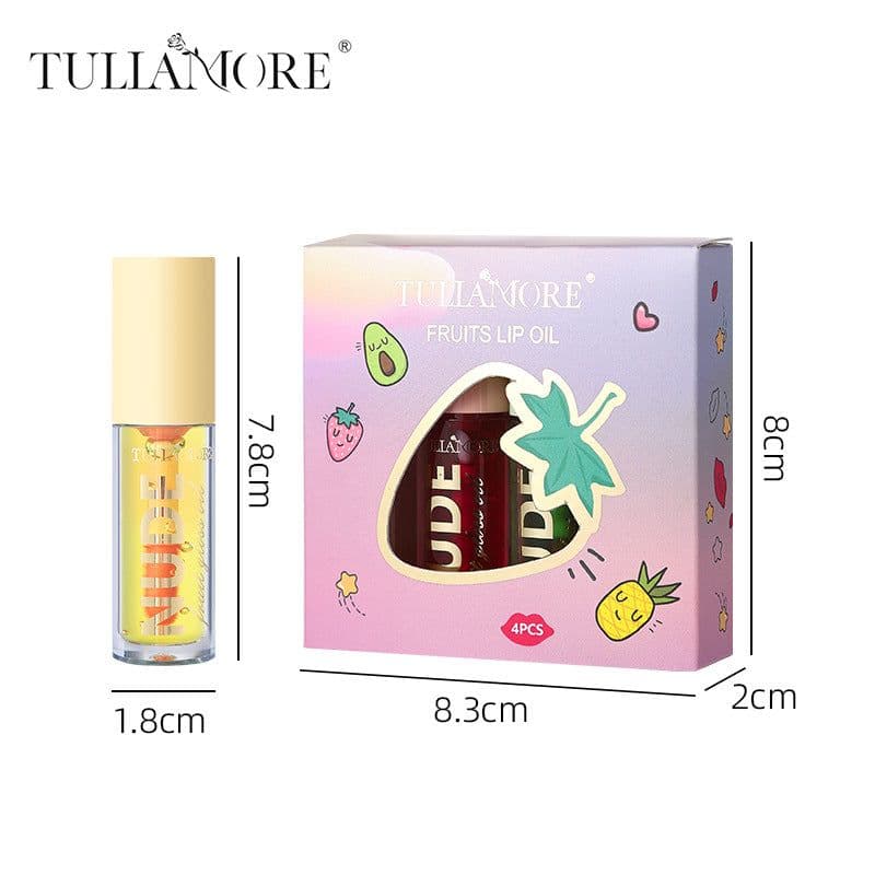 image-Warm-changing Fruit Lip Oil - 4 Colors Gloss Mirror Effect