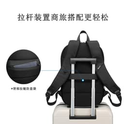 image-LEASTAT 14" Business Backpack - Gray Oxford Expandable