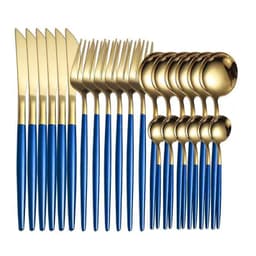 image-Yigang Stainless Steel Flatware Set 24 Piece Silver