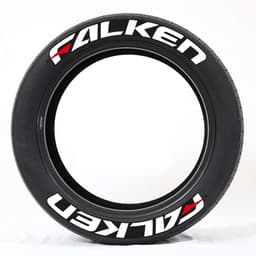 image-Deoukana 3D Car Tire Sticker - English Letters, 8 Pieces, PVC, 3.5cm