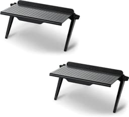 image-Monitor Stand Shelf - White Plastic Movable Organizer