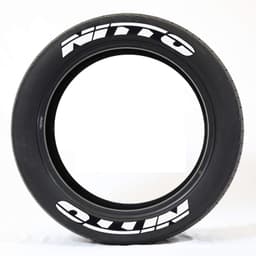 image-Deoukana 3D Car Tire Sticker - English Letters, 8 Pieces, PVC, 3.5cm