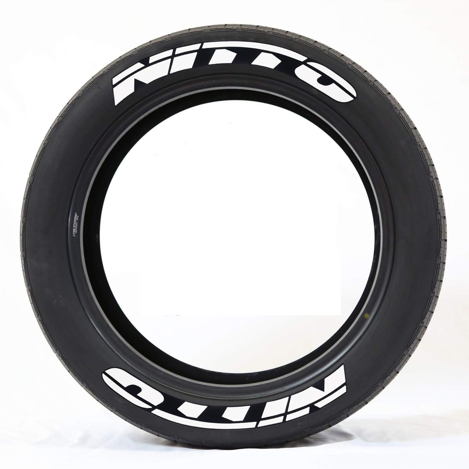 image-Deoukana 3D Car Tire Sticker - English Letters, 8 Pieces, PVC, 3.5cm