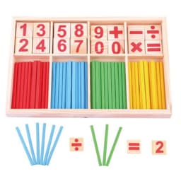 image-Long Way Wooden Number Counting Sticks 23.5cm