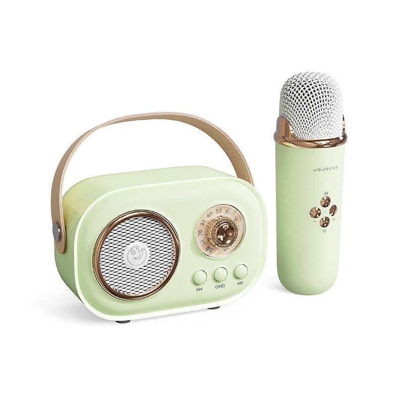 image-Douyin Bluetooth Wireless Karaoke Microphone for Kids - Double Wheat Yellow (50 characters)