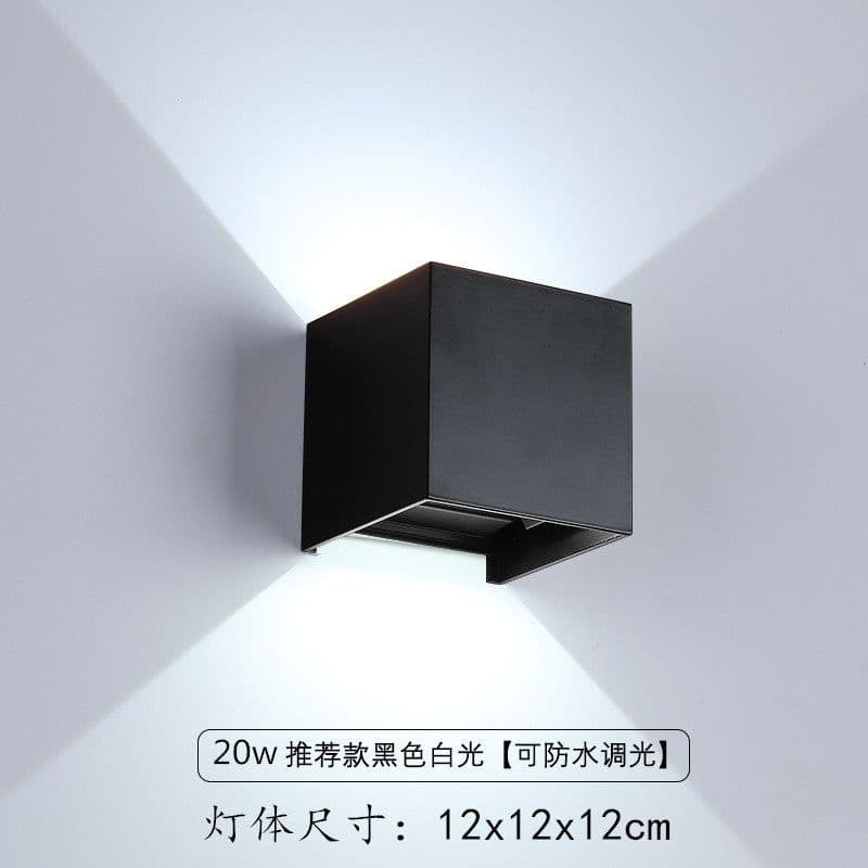 image-Solar outdoor waterproof wall light induction wall light exterior wall wiring free wall light balcony dimming wall light graffiti wall light