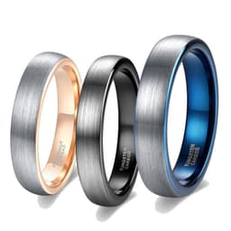 image-Tungsten Steel Ring - Two-Tone 4mm-8mm Unisex
