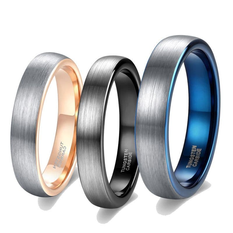 image-Tungsten Steel Ring - Two-Tone 4mm-8mm Unisex