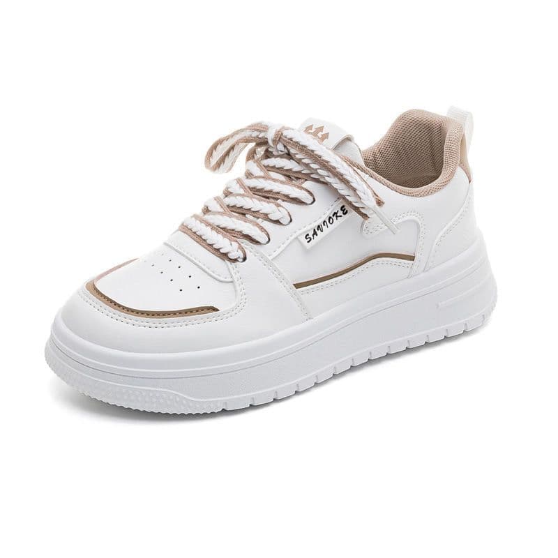 image-2023 spring new all-match small white shoes women's sports casual daddy shoes ins trendy thick-soled net red board shoes