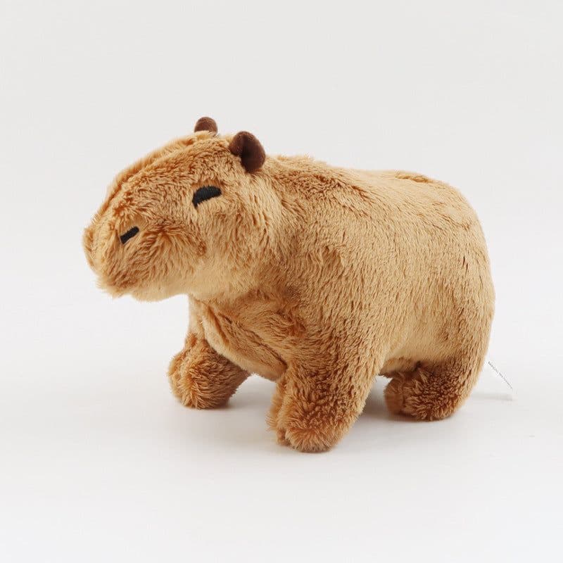 image-Capybara Plush Toy - Brown 18cm Short Plush