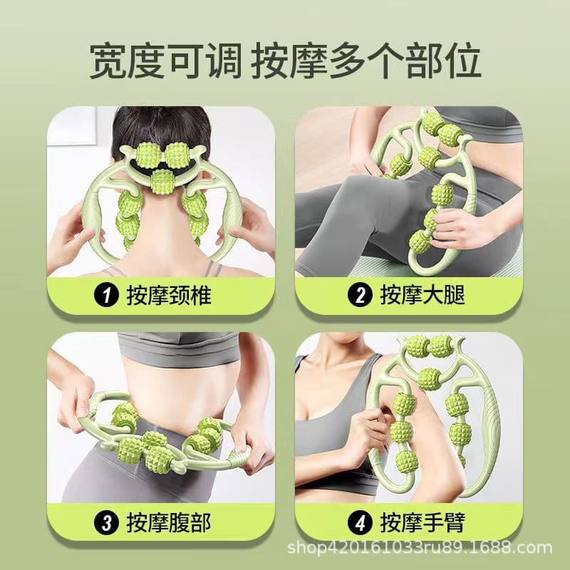 image-Roller Massager Muscle Relaxation Wheel - Green 12