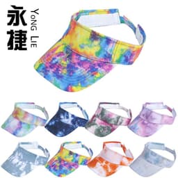 image-Hat female net red ins spring and summer tie-dye empty top peaked cap Korean version of trendy people outdoor sports baseball cap sun visor