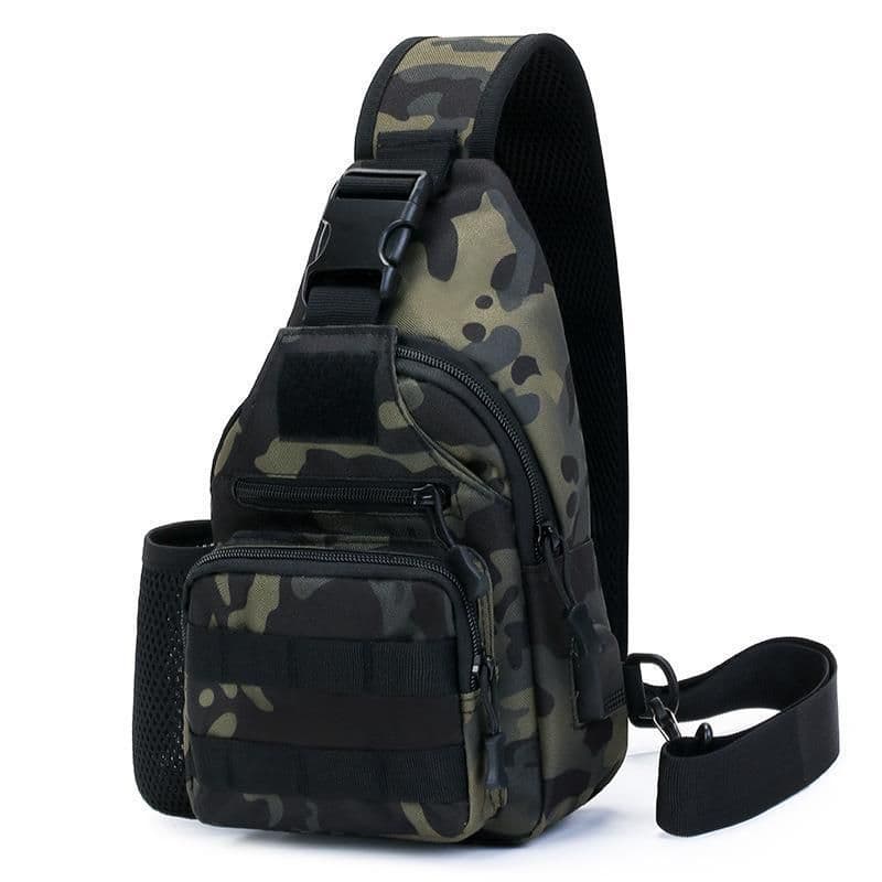 image-Outdoor lure bag messenger bag single shoulder men's camouflage backpack sports multi-function waist bag tactical chest bag slingshot
