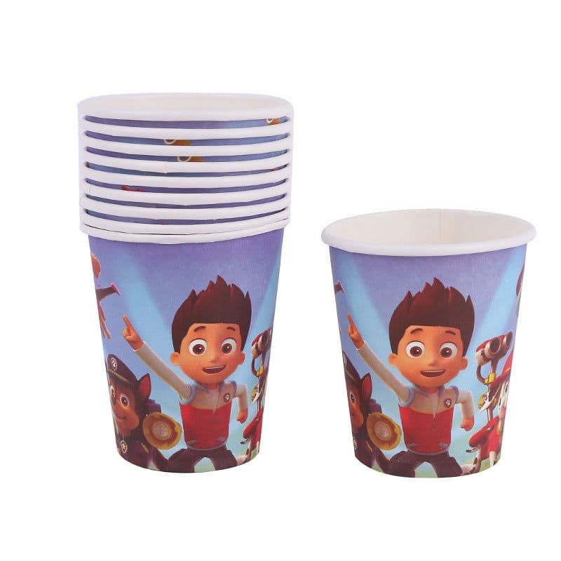 image-Kids Paper Cups & Plates - Dog Party Supplies 16 Set