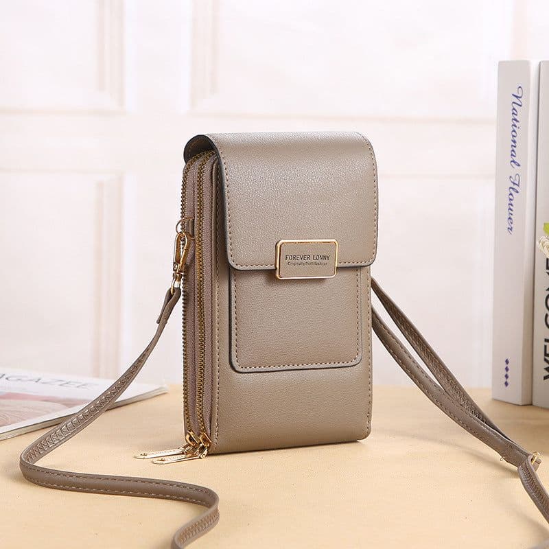 image-2022 new touch screen mobile phone bag female small oblique cute mobile phone small bag fashion wallet vertical section