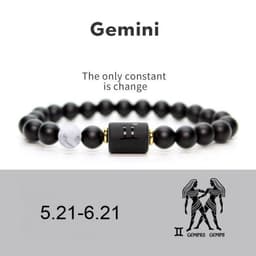 image-Constellation Bracelet - 8mm Natural Stone Agate Beads Unisex