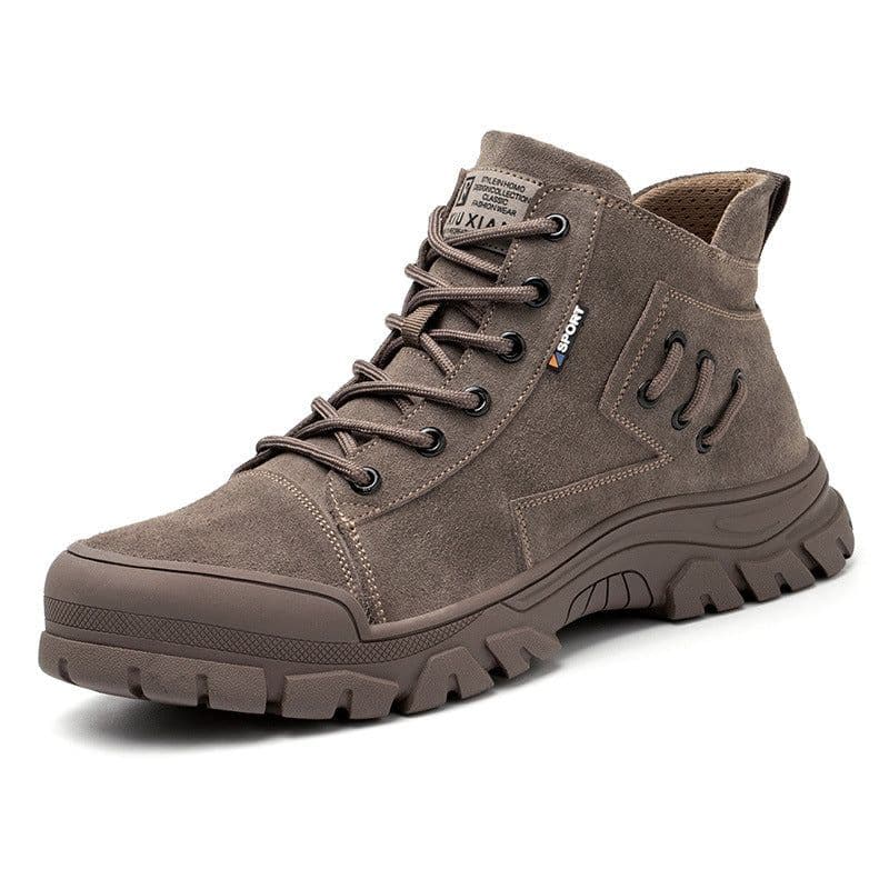 image-Haojia Men's Steel Toe Safety Work Shoes - Black