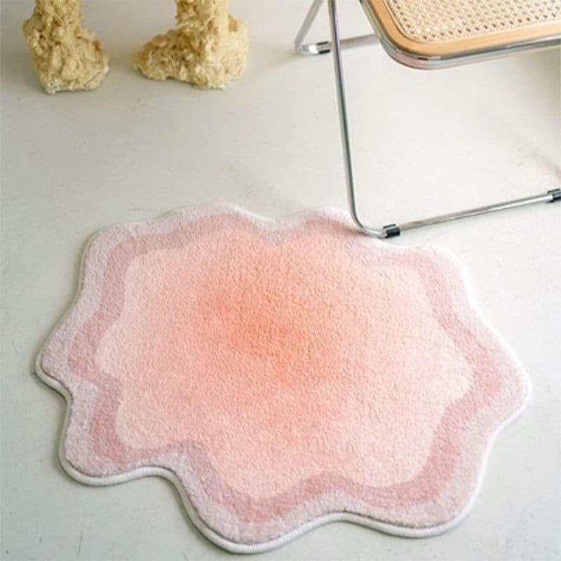image-In stock Gradient deformed imitation cashmere living room carpet home bedroom full splicing carpet cat internet celebrity cushion