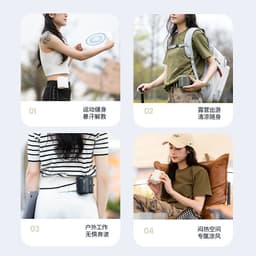 image-Waist-Hanging Fan USB 4000mAh Brushless Portable