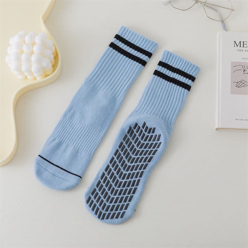image-Yoga socks women's mid-tube spring and summer long tube professional non-slip shark library sports fitness floor socks Zhuji wholesale