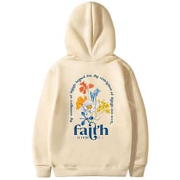 image-Women's Alphabet Print Hoodie Sweater Khaki XXXL