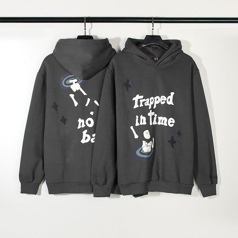 image-Chen Yun Cotton Hoodie Sweater - XXL, Round Neck, Graffiti Letters, Loose Style